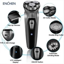 2Pcs Mens Electric Rotary Shaver